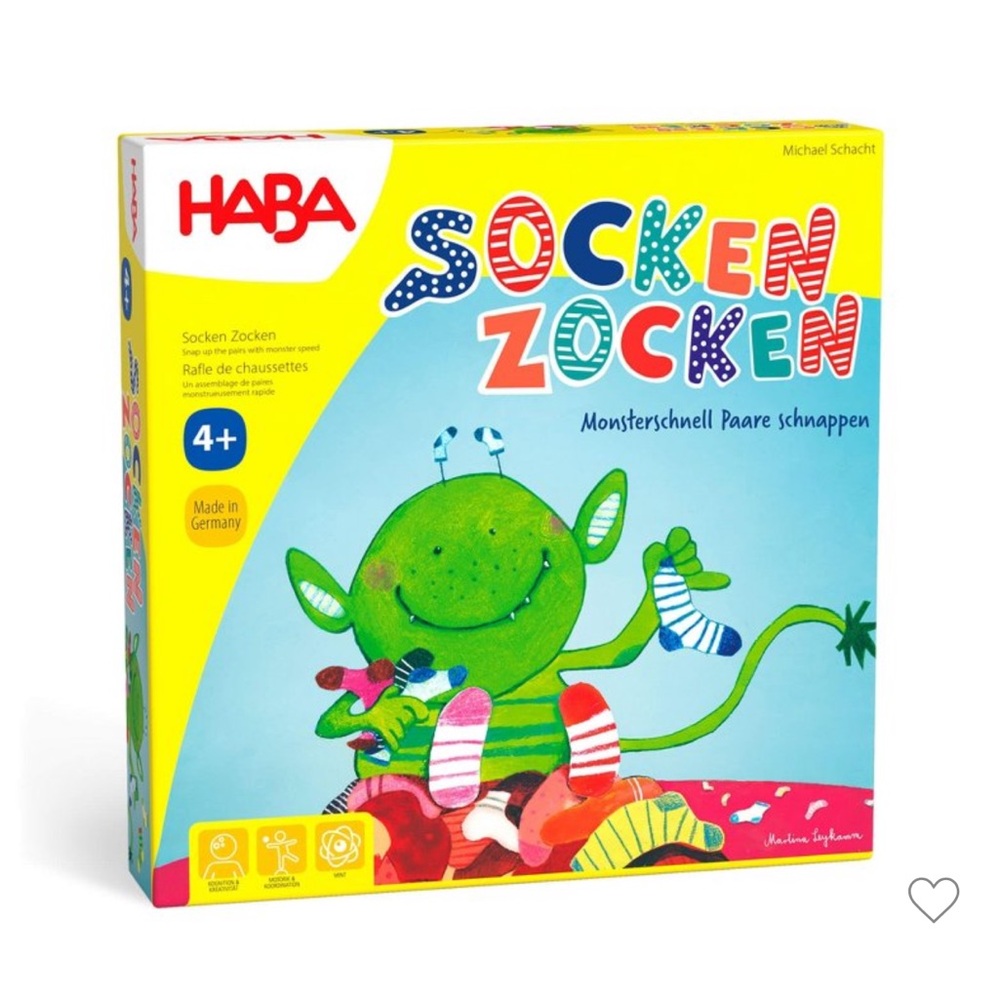 HABA Socken Zocken Monster Matching Game  ages 4-99 new w/o tag